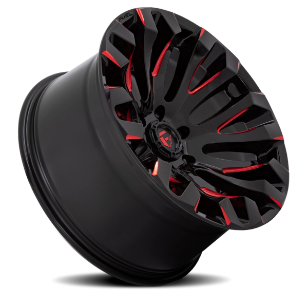 FUEL 1PC D829 GLOSS BLACK MILLED RED TINT- 18X9 - 6X5.5 BP, 1MM Offset (1 Wheel)