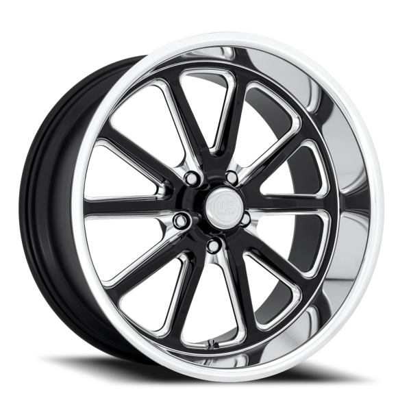 US Mags U117 Rambler Wheel - 18x8 Gloss Black w/ Milled Rim (5x127 Bolt Pattern, +1mm Offset, 78....