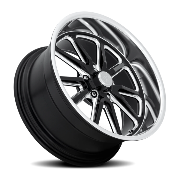 US Mags U117 Rambler Wheel - 18x8 Gloss Black w/ Milled Rim (5x127 Bolt Pattern, +1mm Offset, 78....