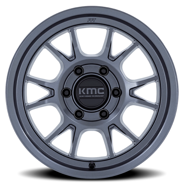 KMC KM729AX Range Wheel - 17x8.5 Matte Anthracite Rim (6x139.7 Bolt Pattern, -10mm Offset, 106.1m...