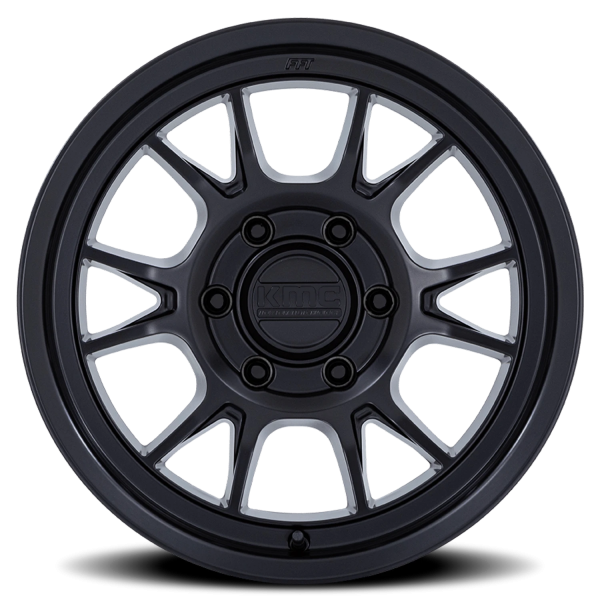 KMC KM729MX Range Wheel - 17x8.5 Matte Black Rim (6x135 Bolt Pattern, 0mm Offset, 87.1mm Hub)