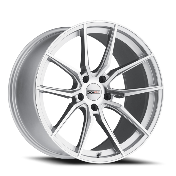 Cray Spider Wheel - 18x9 Silver w/ Mirror Cut Face Rim (5x120.65 Bolt Pattern, +50mm Offset, 70.3...
