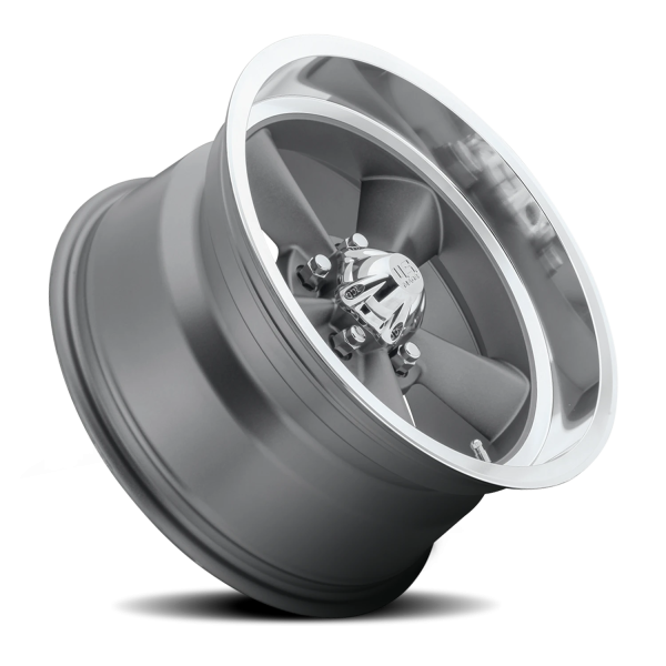 US Mags U102 Standard Wheel - 15x7 Matte Gunmetal Rim (5x120.65 Bolt Pattern, -5mm Offset, 72.56m...