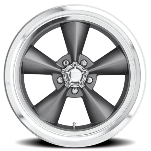 US Mags U102 Standard Wheel - 15x7 Matte Gunmetal Rim (5x120.65 Bolt Pattern, -5mm Offset, 72.56m...