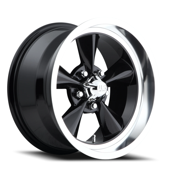 US Mags U107 Standard Wheel - 18x9 Gloss Black Rim (5x120.65 Bolt Pattern, +7mm Offset, 72.56mm H...