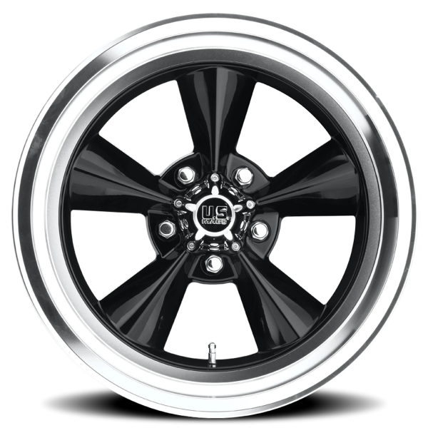 US Mags U107 Standard Wheel - 18x9 Gloss Black Rim (5x120.65 Bolt Pattern, +7mm Offset, 72.56mm H...