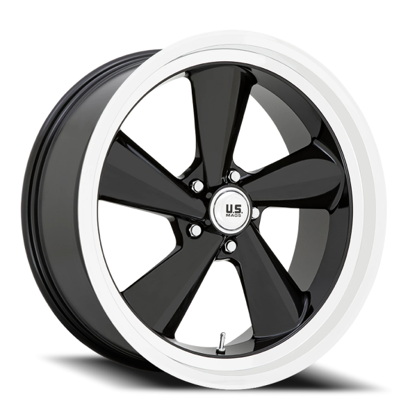 US Mags U136 TS Wheel - 22x9 Gloss Black w/ Diamond Cut Lip Rim (5x127 Bolt Pattern, +15mm Offset...