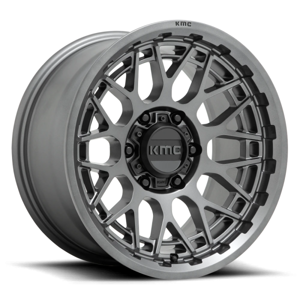 KMC KM722 Technic Wheel - 18x9 Anthracite Rim (6x139.7 Bolt Pattern, +18mm Offset, 106.1mm Hub)