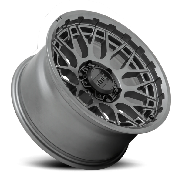 KMC KM722 Technic Wheel - 18x9 Anthracite Rim (6x139.7 Bolt Pattern, +18mm Offset, 106.1mm Hub)