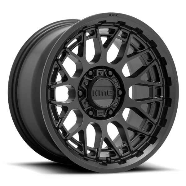 KMC KM722 Technic Wheel - 18x9 Satin Black Rim (6x135 Bolt Pattern, 0mm Offset, 87.1mm Hub)