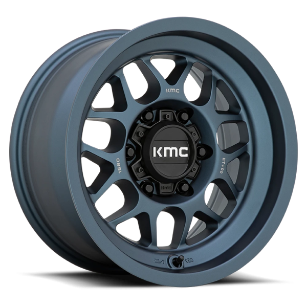 KMC KM725 Terra Wheel - 20x9 Metallic Blue Rim (5x127 Bolt Pattern, -12mm Offset, 71.5mm Hub)
