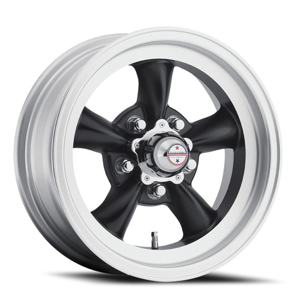 American Racing VN105 Torq Thrust D Wheel - 15x6 Satin Black w/ Machined Lip Rim (5x120.65 Bolt P...