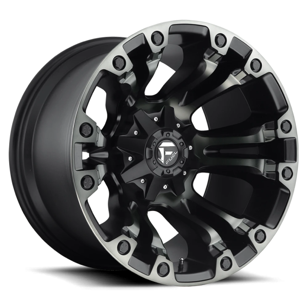 FUEL 1PC D569 MATTE BLACK DOUBLE DARK TINT - 18X9 - 6X135/5.5 BP, 19MM Ofs 1 Whl