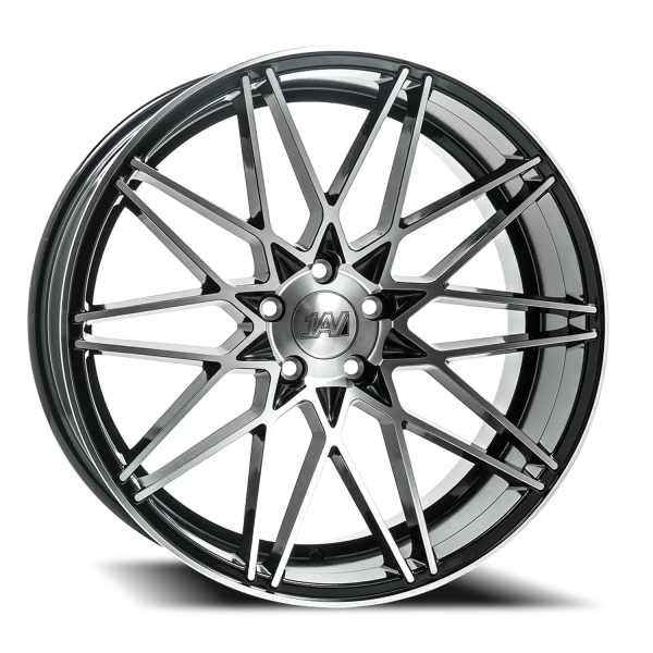 Axe ZX4 Wheel - 22x9 Black w/ Polished Face Rim (5x108 Bolt Pattern, +35mm Offset, 74.1mm Hub)