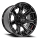 4PLAY 4P70 Gen3 Wheel - 22x12 Gloss Black w/ Brushed Face-Tinted Clear Rim (6x135/139.7 Bolt Patt...
