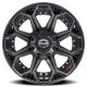 4PLAY 4P80R Gen2 Wheel - 22x12 Gloss Black w/ Brushed Face-Tinted Clear Rim (8x180 Bolt Pattern, ...