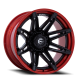 Fuel Brawl Wheels - Matte Black / Candy Red Lip
