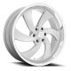 US Mags U134 Desperado 6 Wheel - 24x10 Brushed Silver w/ Milled-Diamond Cut Lip Rim (6x139.7 Bolt...