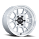 KMC KM729DX Range Wheel - 17x8.5 Gloss Silver w/ Machined Face Rim (5x127 Bolt Pattern, -10mm Off...